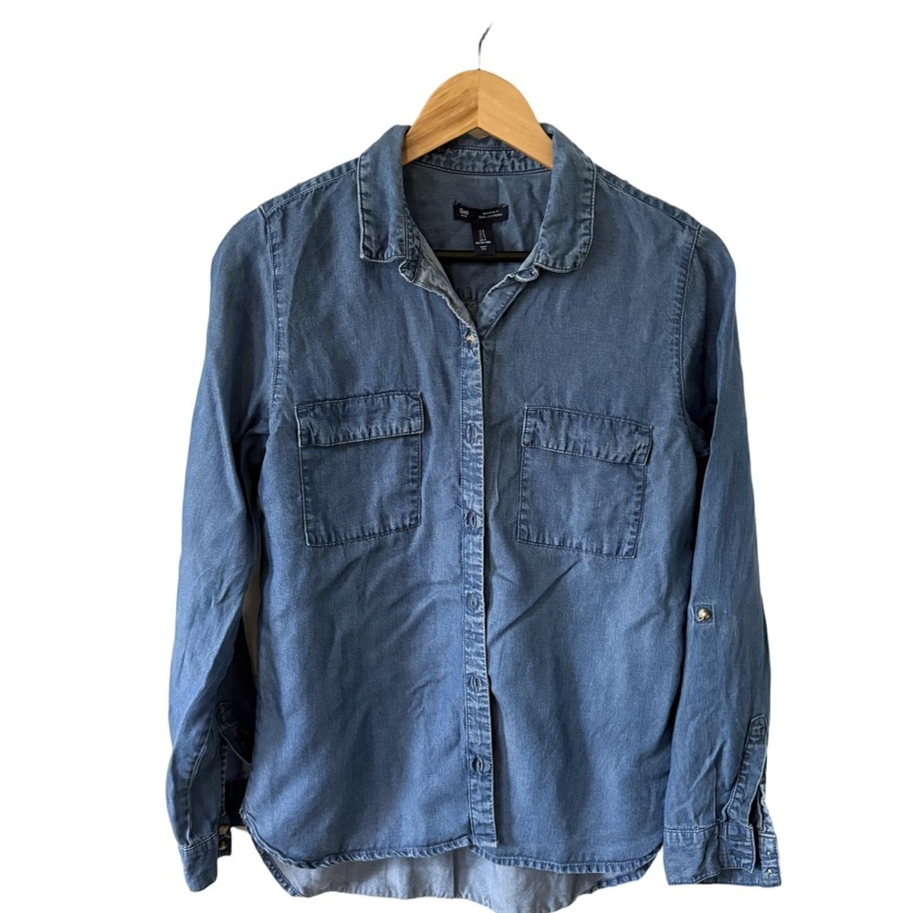 GAP Boyfriend Fit Indigo Denim Shirt